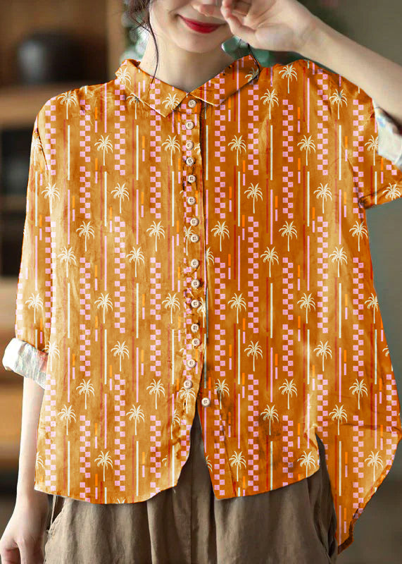 Classic peter pan collar blouse for women - 7