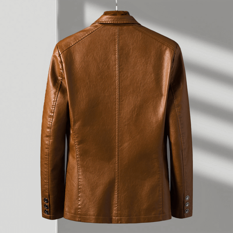 Classic leather everyday jacket for men | Alessandro - 5