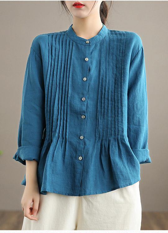 Breathable linen relaxed blouse for women - 3