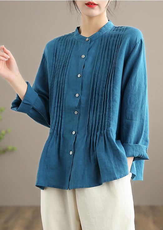Breathable linen relaxed blouse for women - 7