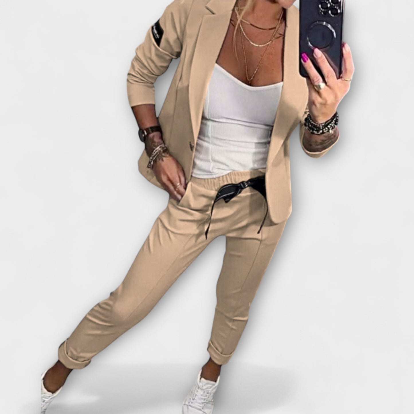 Smart blazer and trousers co-ord set for women | Malou - 7