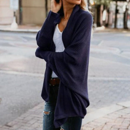 Relaxed batwing knit cardigan for women - 6