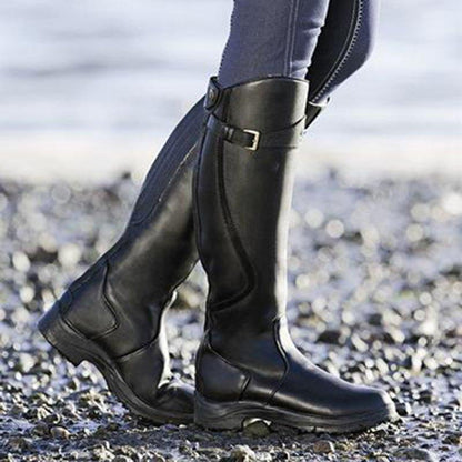 Classic knee-high leather boots for women | Knee - 3