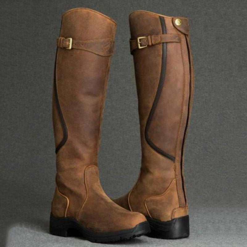 Classic knee-high leather boots for women | Knee - 2