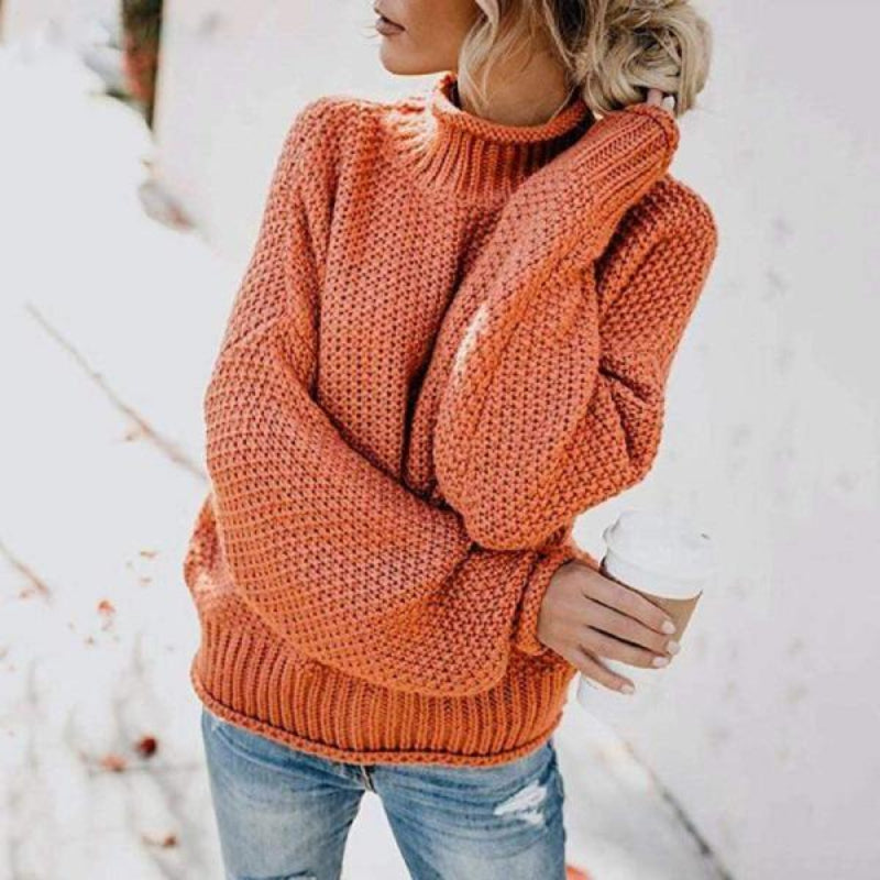 Soft warm everyday knit pullover for women - 1
