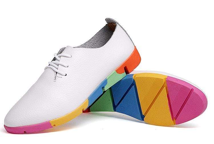 Breathable everyday orthopedic leather shoes for women -5