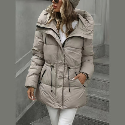 Elegant oversized hooded winter parka for women | Aurora -10