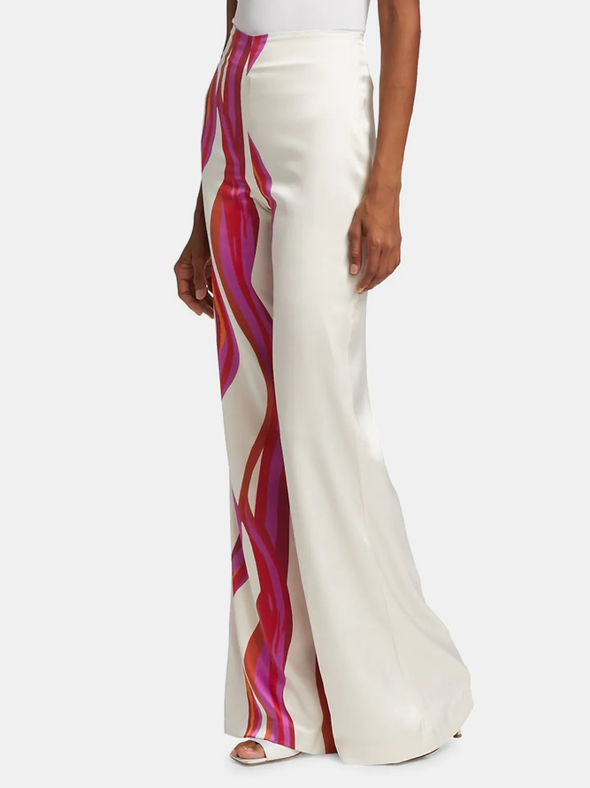 Printed off-shoulder blouse and wide-leg trousers co-ord set for women - 6