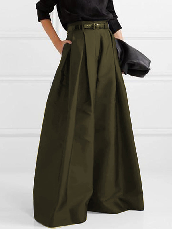 High-waist loose pleated wide-leg trousers for women - 3