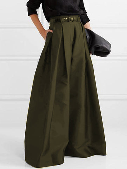 High-waist loose pleated wide-leg trousers for women - 3
