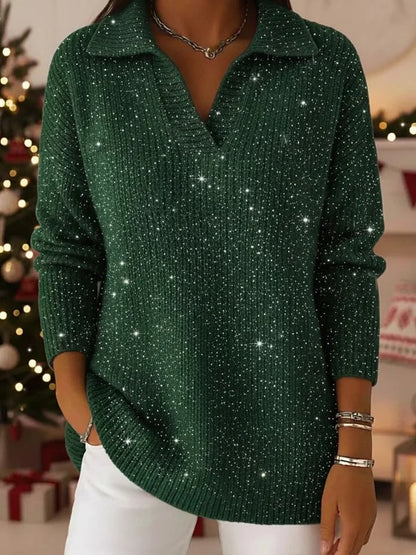 Elegant everyday polo neck glow jumper for women | Léonie -7