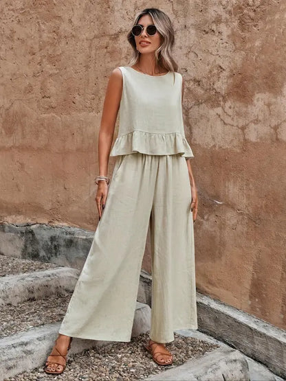 Casual Sleeveless Co Ord Lounge Set Stylish For Women | Altheira