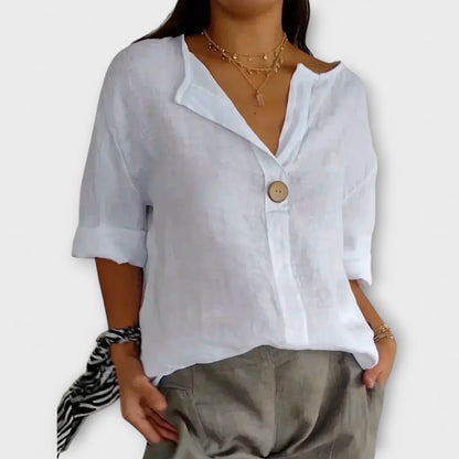 Elegant v-neck everyday blouse for women | Nicole - 6