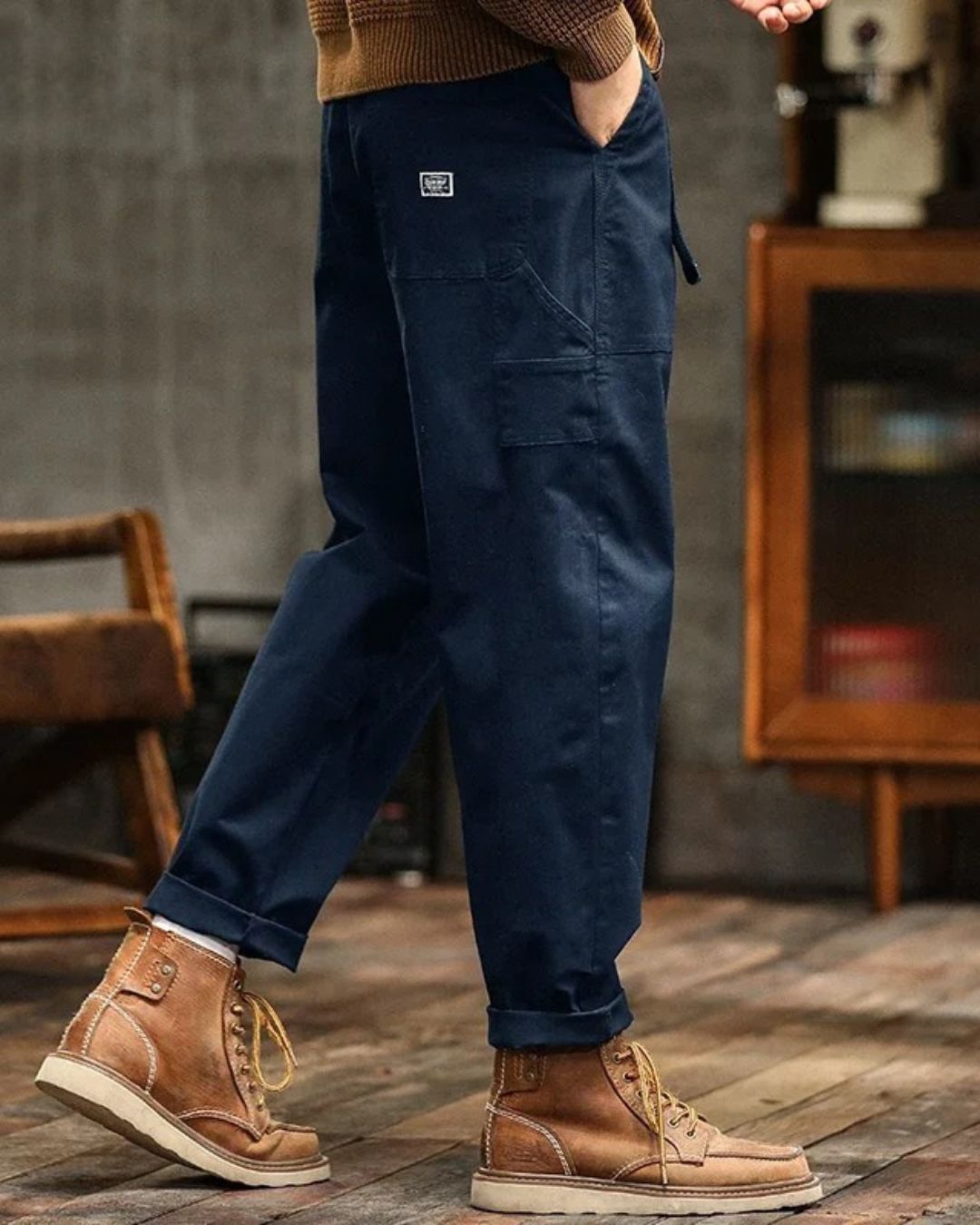 Vintage Straight-Leg Cargo Trousers Versatile For Men | Harrison