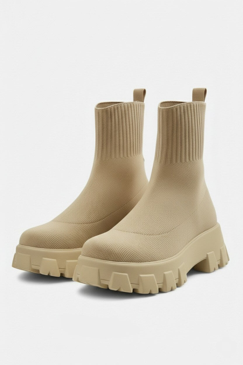 Chunky Sole Pull On Ankle Boots Stylish For Women | Virella