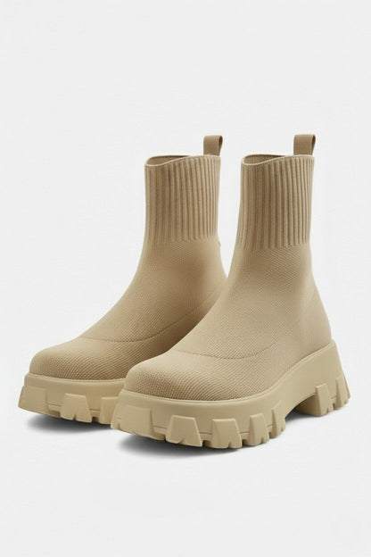 Chunky Sole Pull On Ankle Boots Stylish For Women | Virella