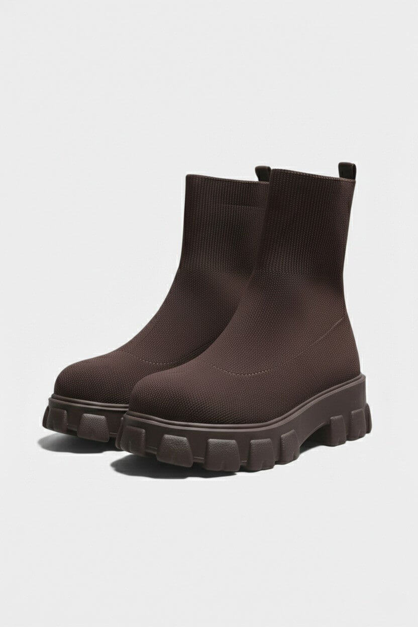 Chunky Sole Pull On Ankle Boots Stylish For Women | Virella