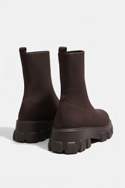 Chunky Sole Pull On Ankle Boots Stylish For Women | Virella