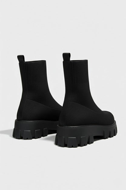 Chunky Sole Pull On Ankle Boots Stylish For Women | Virella