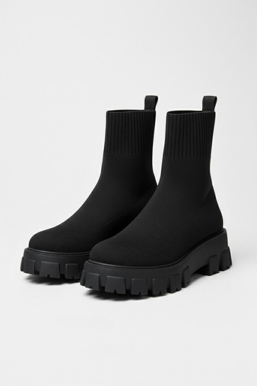 Chunky Sole Pull On Ankle Boots Stylish For Women | Virella