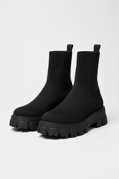 Chunky Sole Pull On Ankle Boots Stylish For Women | Virella