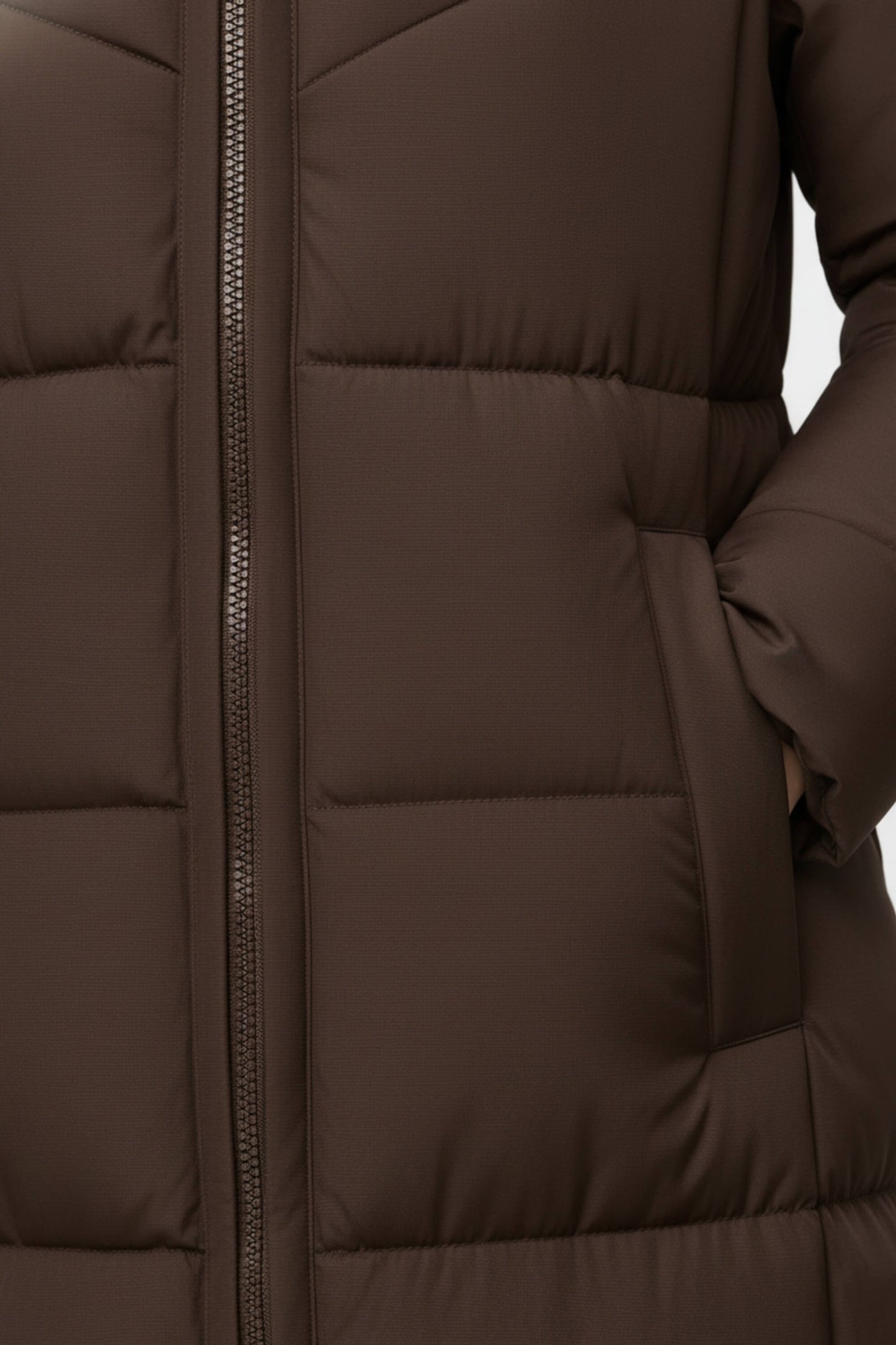Long Hooded Quilted Puffer Coat Stylish For Women | Evelira