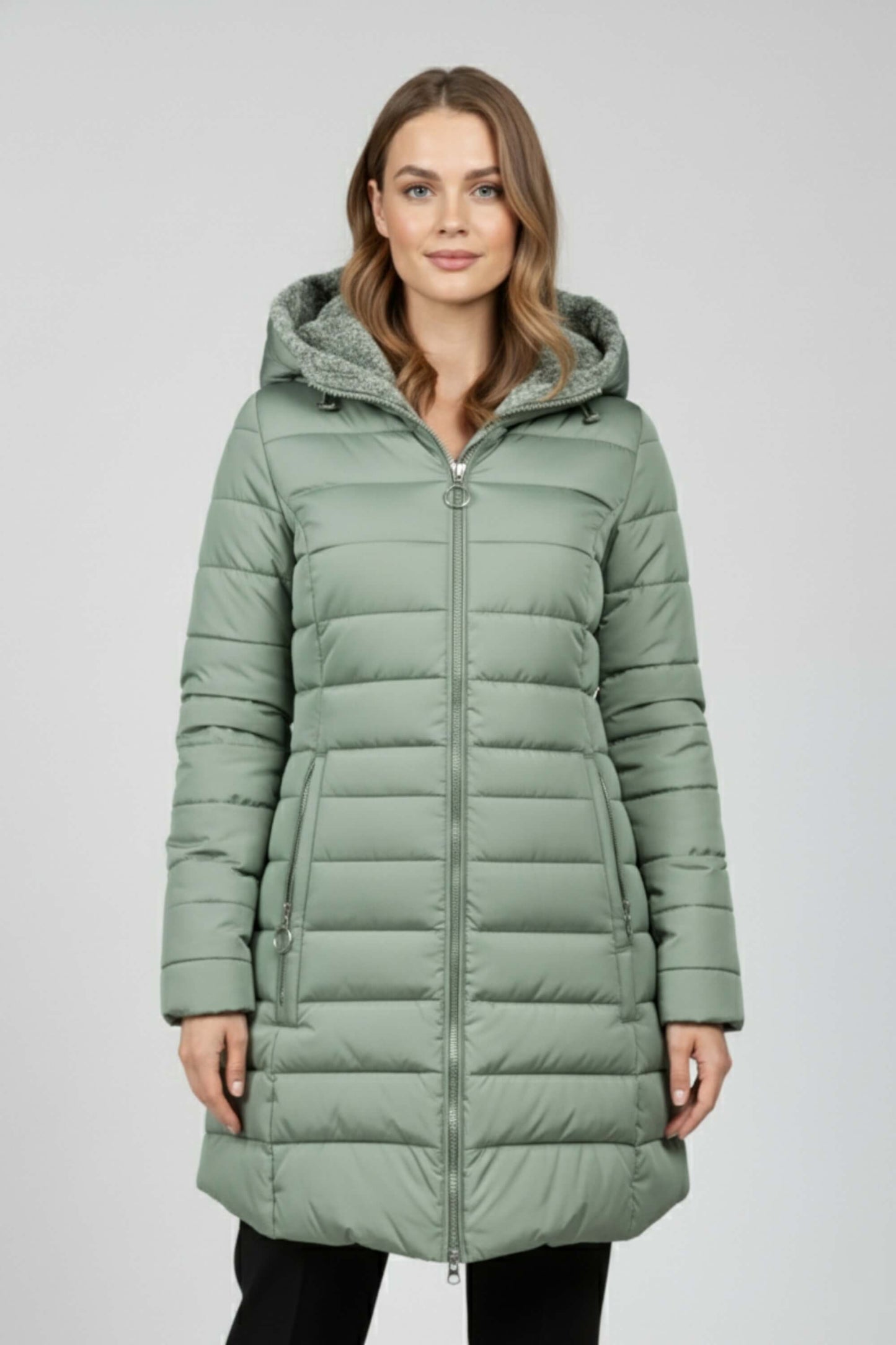Long Hooded Quilted Puffer Coat Stylish For Women | Ravelle