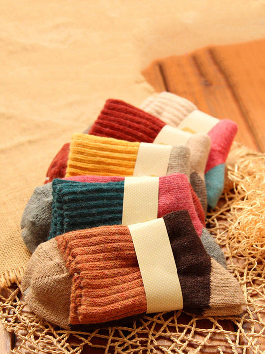 Warm cosy winter wool thick socks for women -1