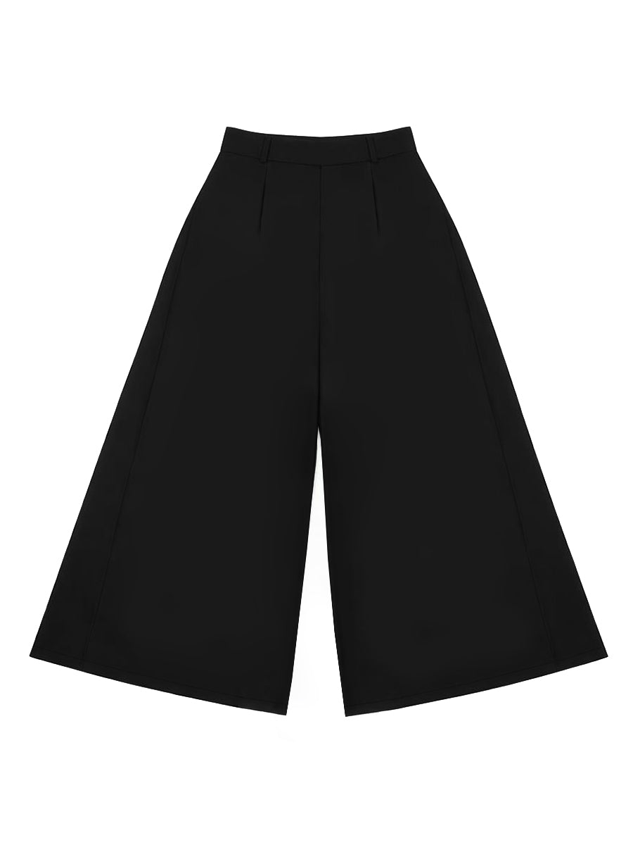 High-waist loose pleated wide-leg trousers for women - 7