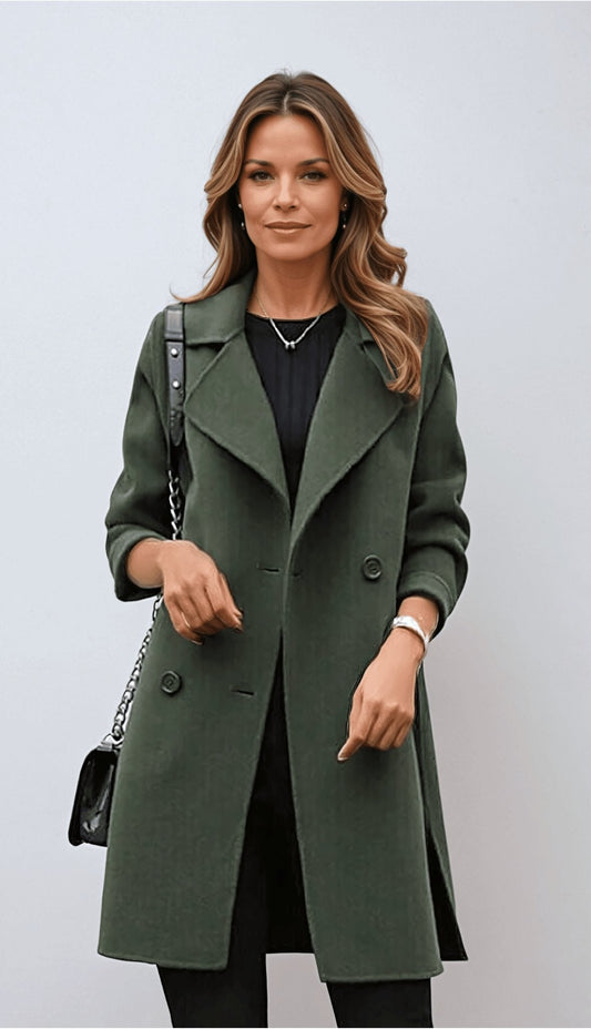 Elegant classic wool winter coat for women - 1