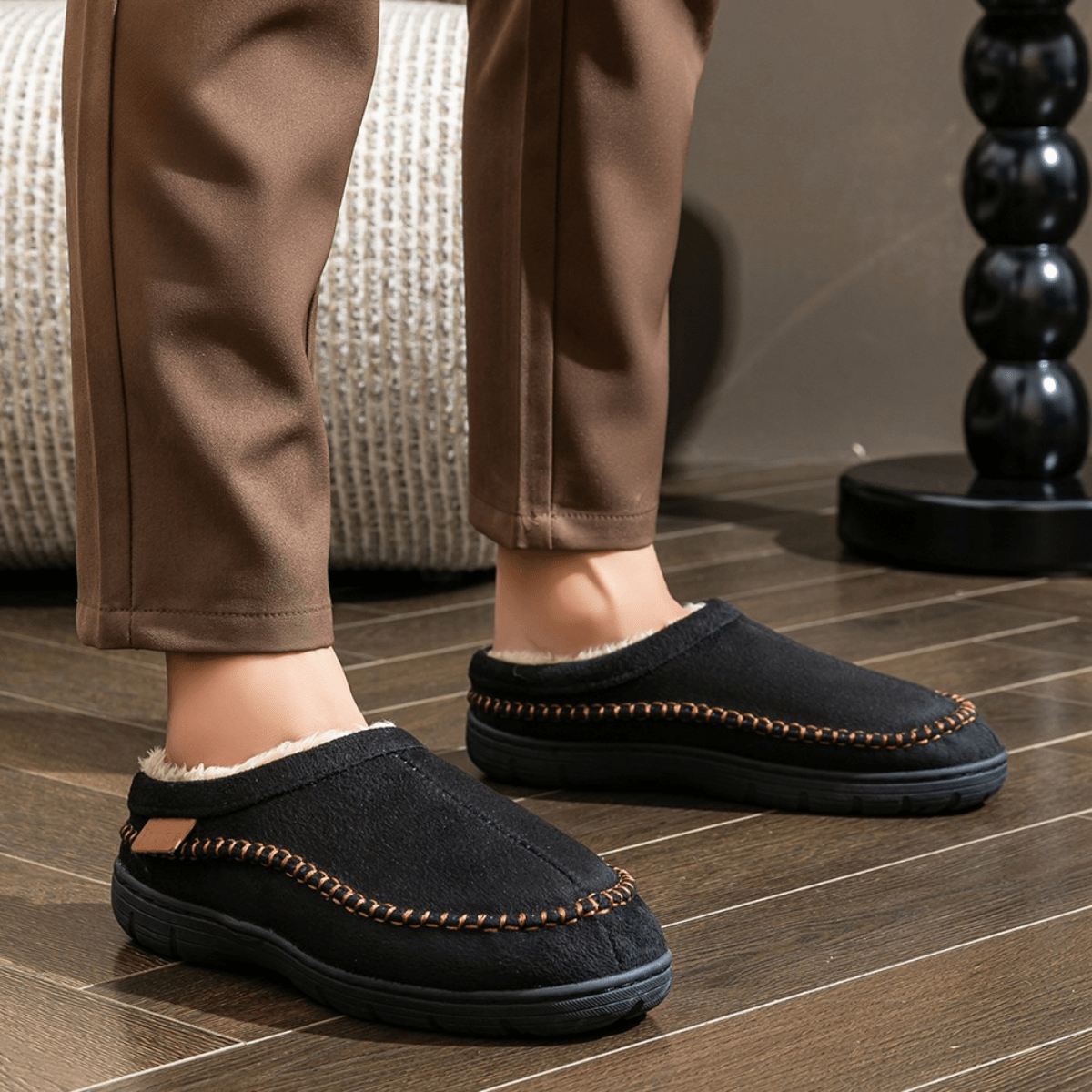 Lined Moccasin Style Slippers Cozy For Men | Coren