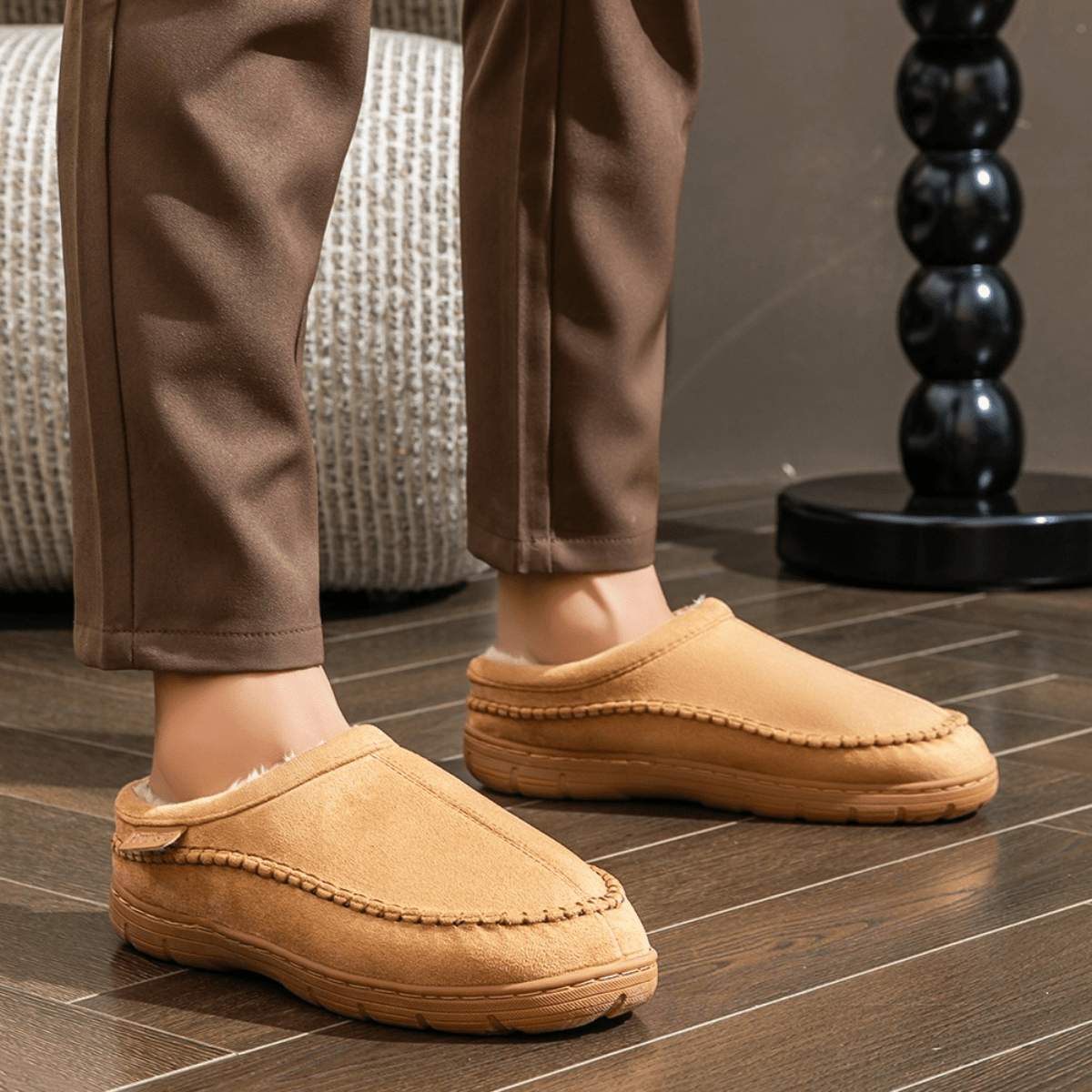 Lined Moccasin Style Slippers Cozy For Men | Coren