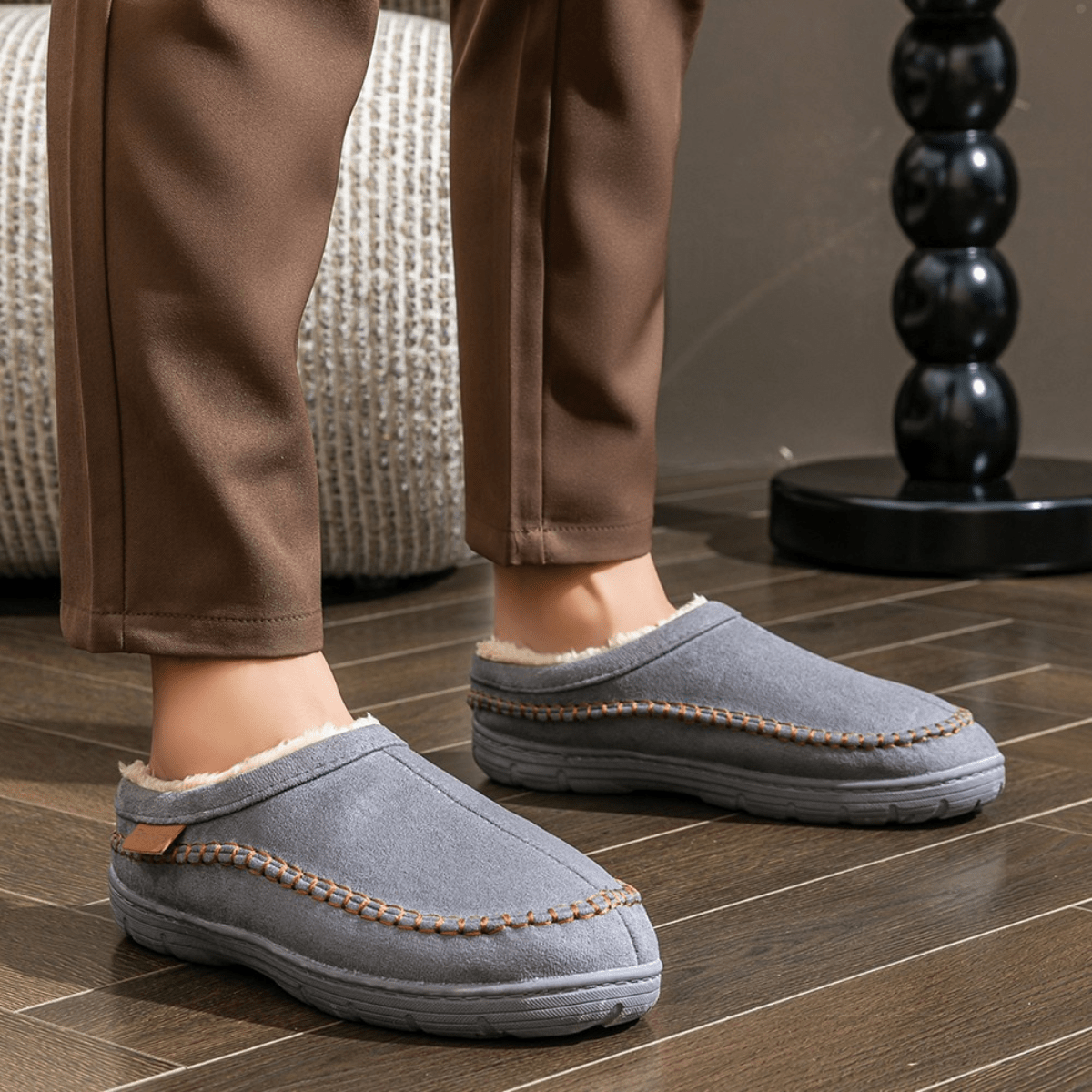 Lined Moccasin Style Slippers Cozy For Men | Coren