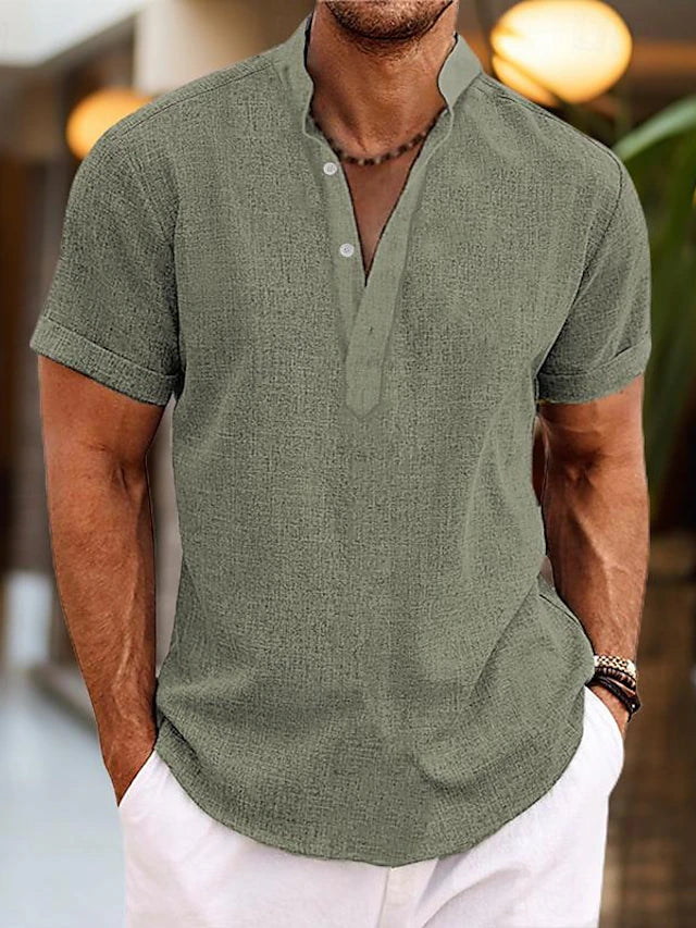 Classic henley everyday shirt for men - 9