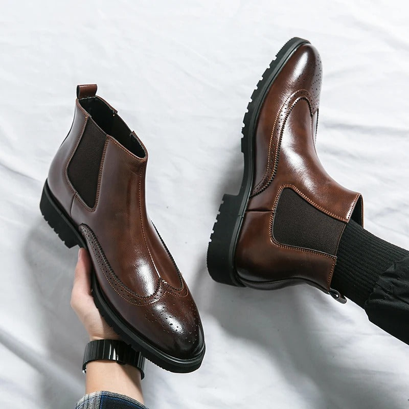 Classic leather chelsea boots for men | Alden - 7