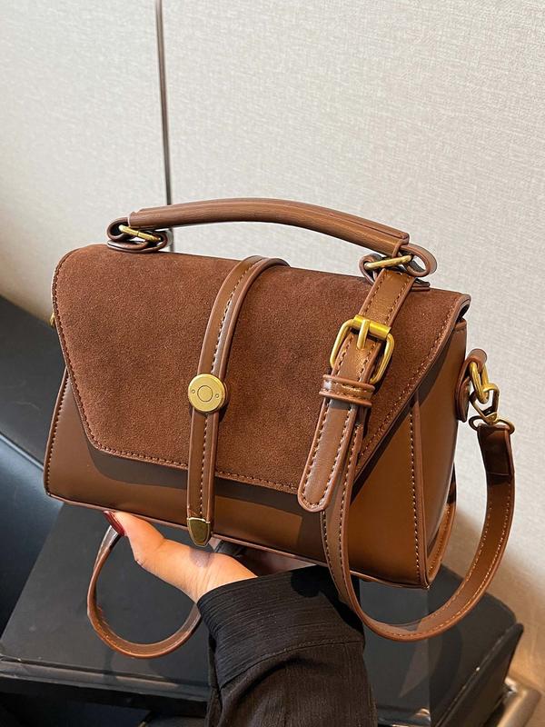 Trendy Contrast Stitching Small Square Shoulder Bag Chic For Women | Liorenna
