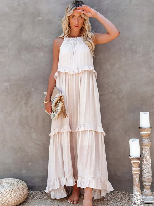Tiered Ruffle Long Dress Chic For Women | Lara