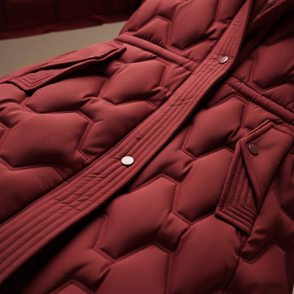 Warm quilted hooded winter coat for women | Lauren - 7