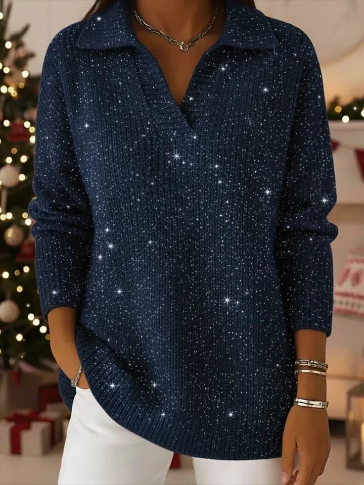 Elegant everyday polo neck glow jumper for women | Léonie -3