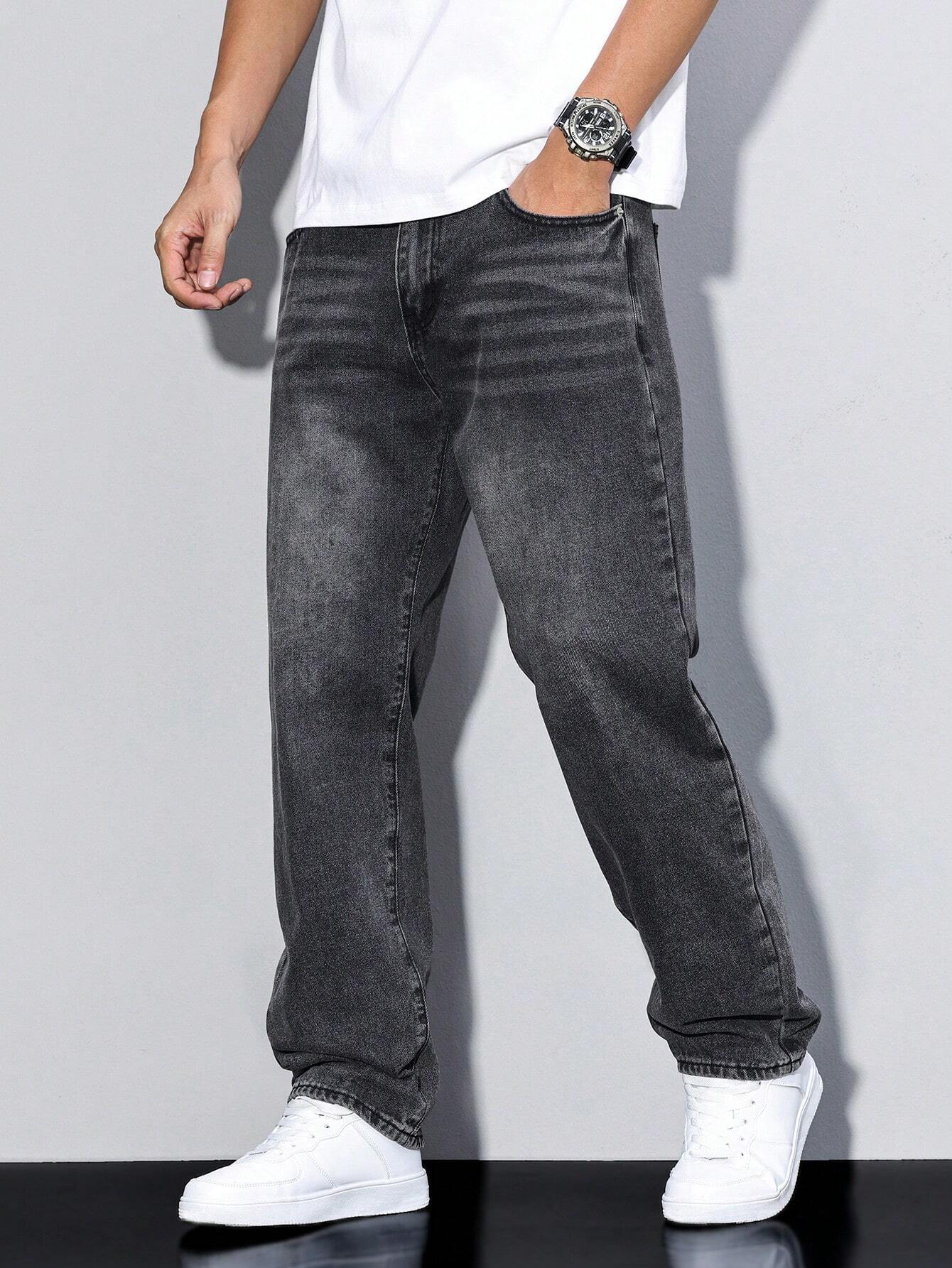 Relaxed wide-leg casual jeans for men - 13