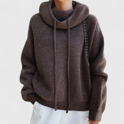 Cosy everyday oversized knit hoodie for women | Marie -3