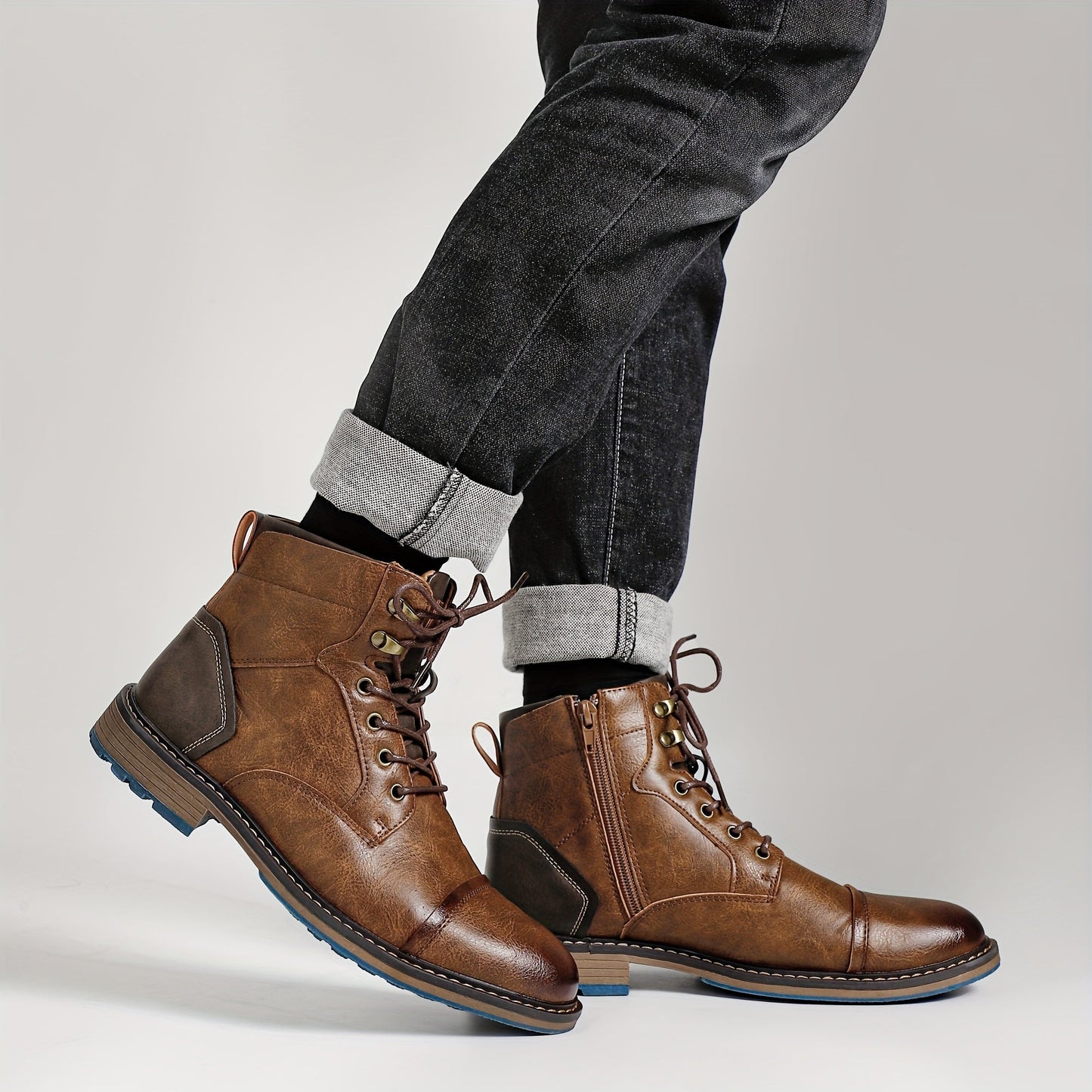 Timeless brogue-detail heritage boots for men | Maxwell -6