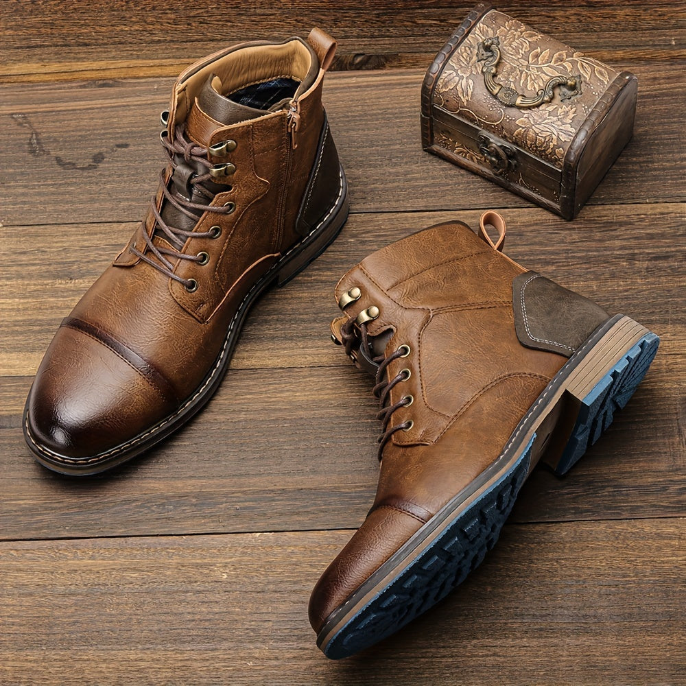 Timeless brogue-detail heritage boots for men | Maxwell -4