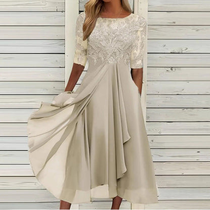 Lace Embroidered Elegant Dress Chic For Women | Elizara