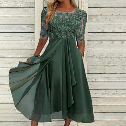 Lace Embroidered Elegant Dress Chic For Women | Elizara