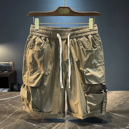 Utility Cargo Shorts With Buckle Detail Versatile For Men | Asher