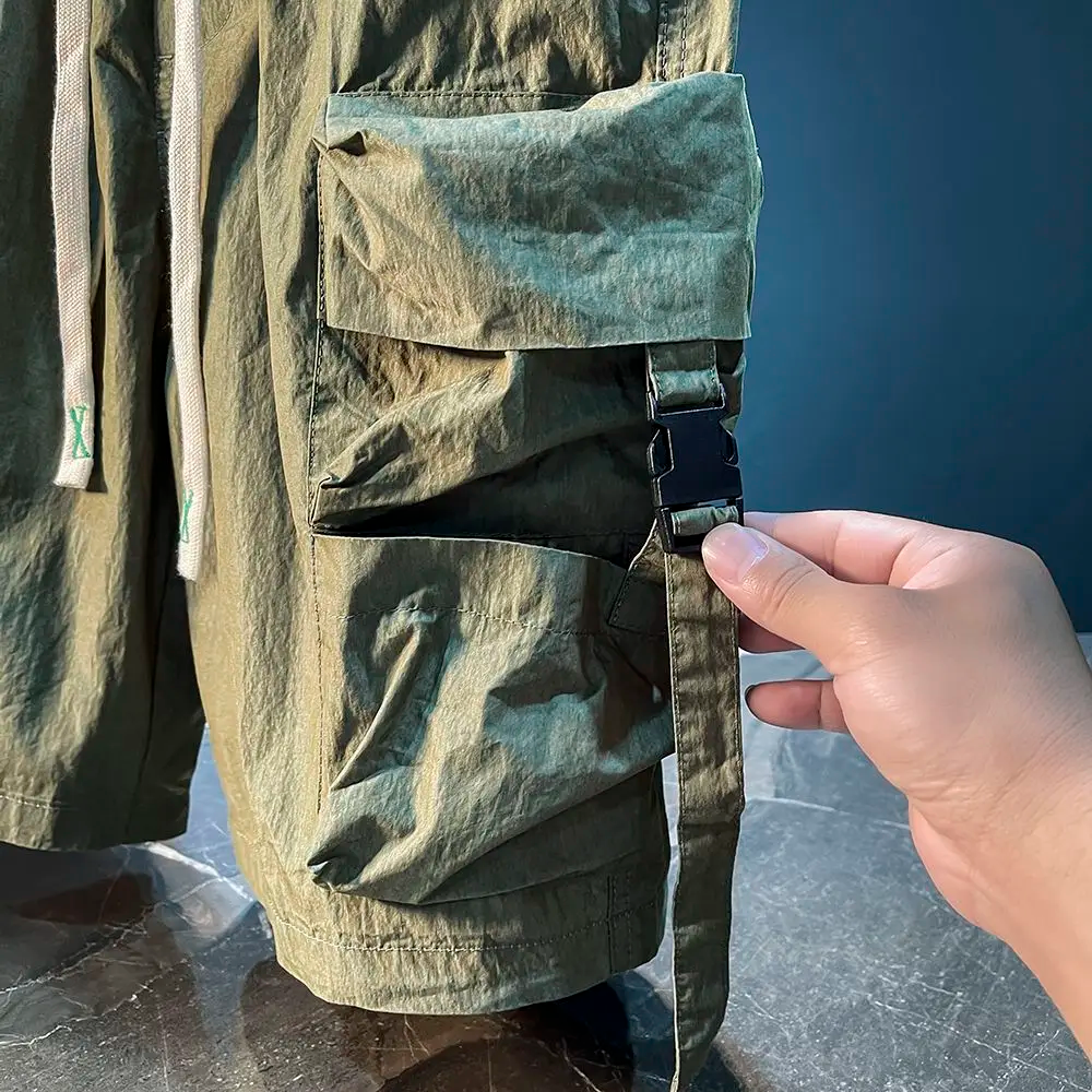 Utility Cargo Shorts With Buckle Detail Versatile For Men | Asher