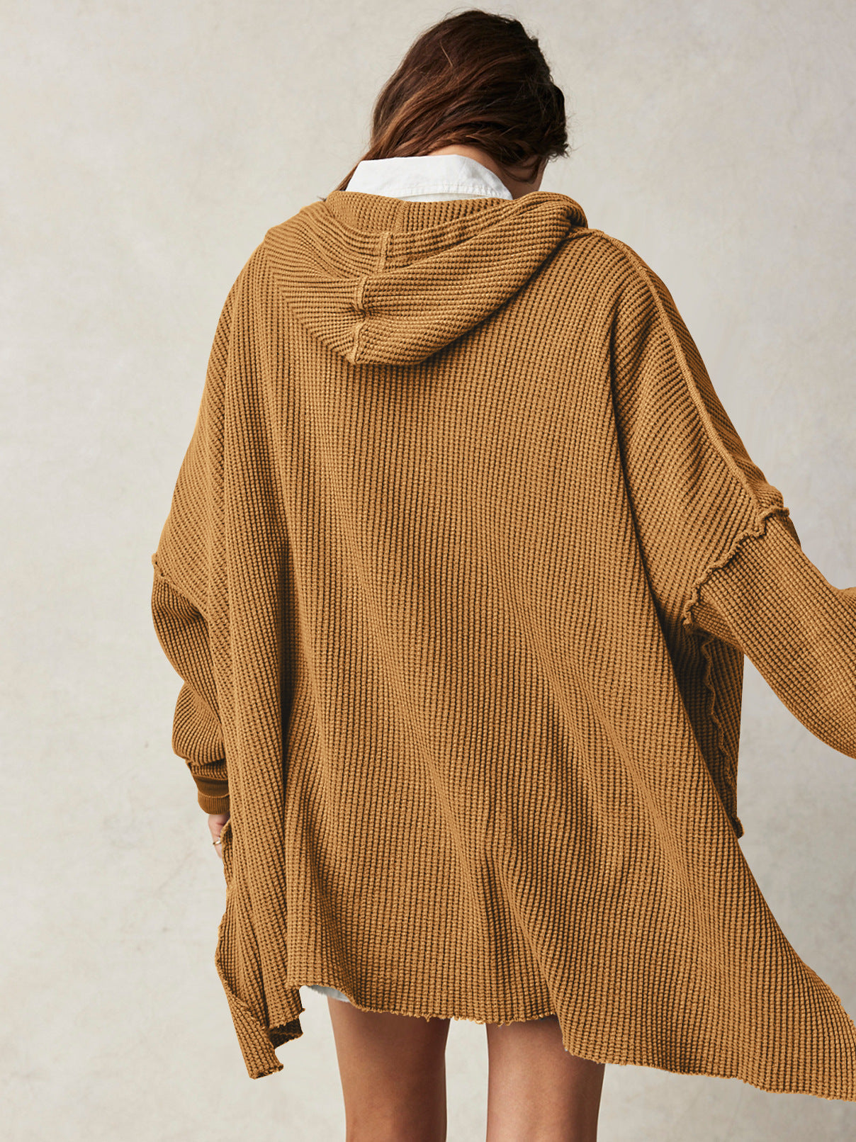 Cosy oversized waffle hoodie for men | Haven - 9