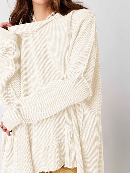 Cosy oversized waffle hoodie for men | Haven - 13