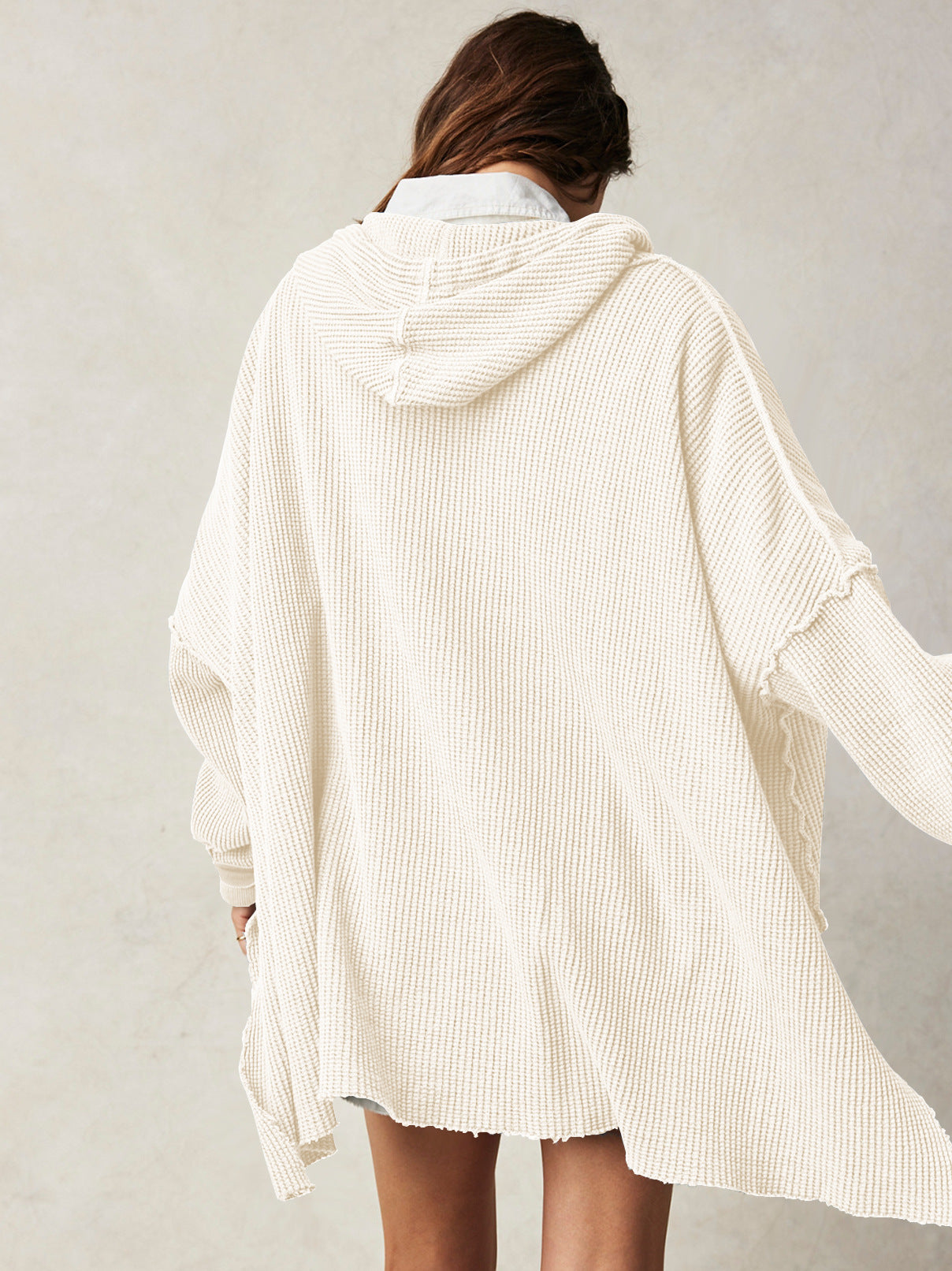 Cosy oversized waffle hoodie for men | Haven - 14
